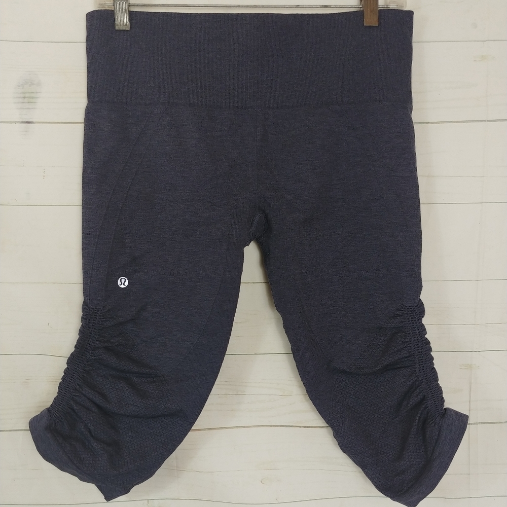 Lululemon In The Flow Ruched Capris Size 10
